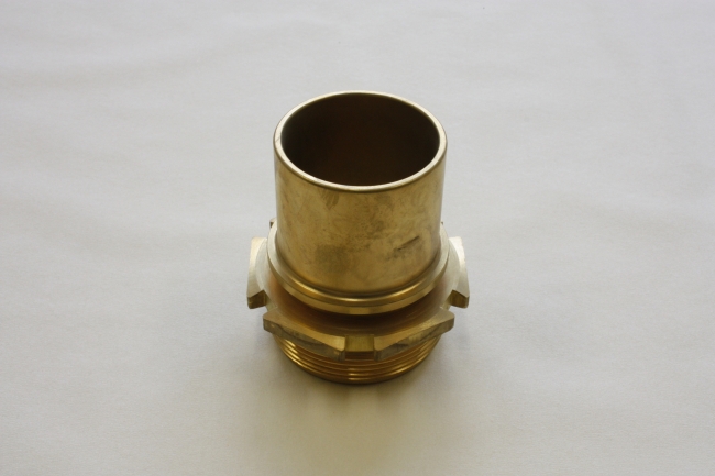 Lug Nut Type L157, Male threaded coupling with smooth tail and safety collar for safety clamps.