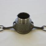 Kamlock Type B, Female coupler, male threaded. (with handles)